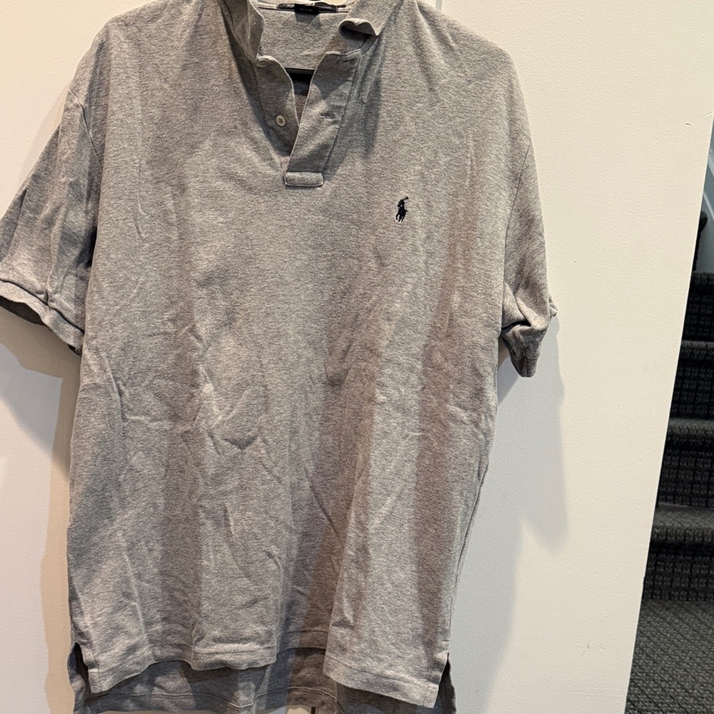 Ralph Lauren Gray Polo Shirt. Size large